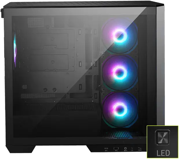 MSI MAG PANO M100R PZ Micro-ATX PC Case - Supports Back-Connect